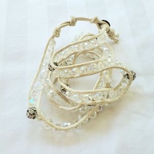 Boho AB Clear Bead Wrap Bracelet